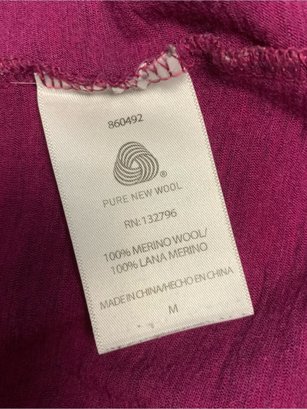 Segments Tee Top Womens M Merino Wool Base Layer Print Long Sleeve Crew Magenta - Picture 15 of 16